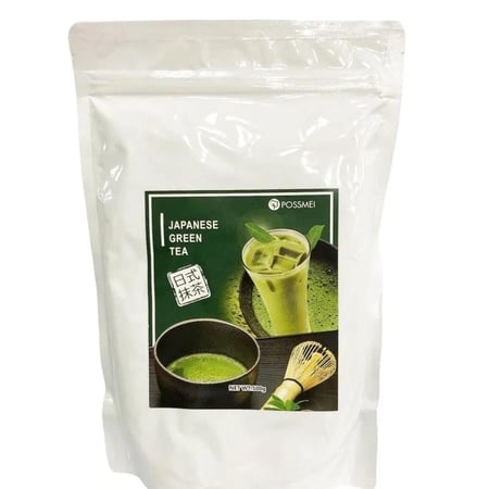 بودرة شاي ماتشا ياباني طبيعي 500 جم بوسماي  |  Possmei Natural Japanese Matcha Tea Powder 500gm