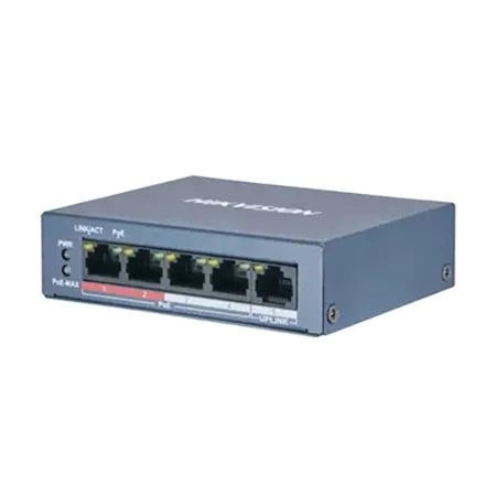 hikvision poe switch ds 3e0105p e b تصميم ذكي للكاميرات مزود بحماية كه
