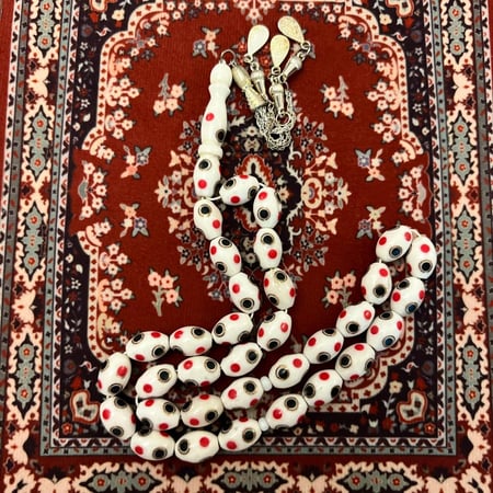 سبحة فاخرة عظم مطعم ابيض | عرض رمضان