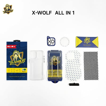 اكس وولف  بكج حماية 5 في 1 لجوالات ايفون 15