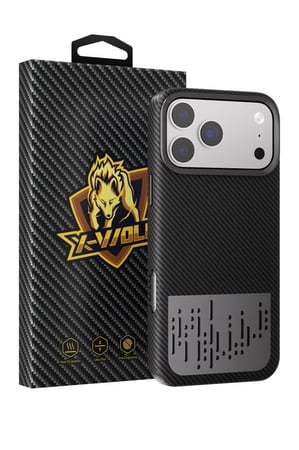 كفر كاربون فايبر اسود من اكس وولف لايفون 15 برو