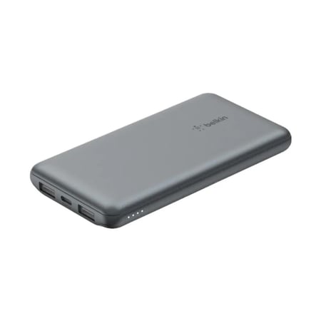 بيلكن - باور بانك بوست تشارج بـ3 منافذ بسعة 10,000 ملي امبير بقوة 15 واط - رمادي