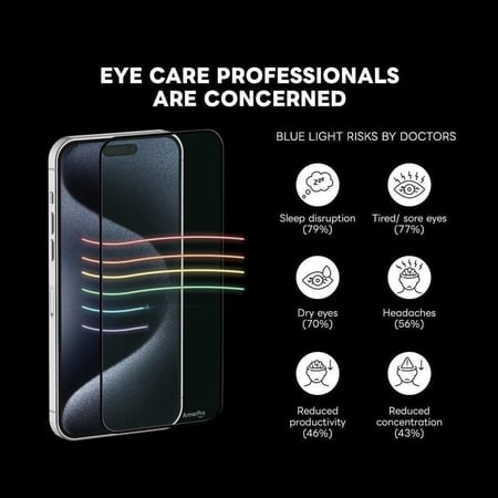 ارمور برو الياباني فيجون حماية شاشة زجاجية ايفون ١٥ برو ماكس شفاف