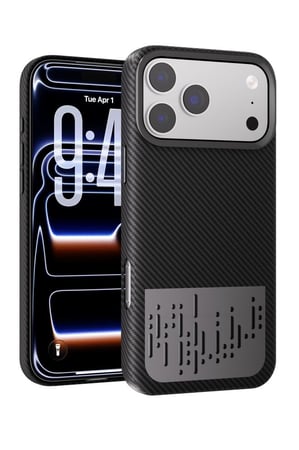 كفر كاربون فايبر اسود من اكس وولف لايفون 15 برو