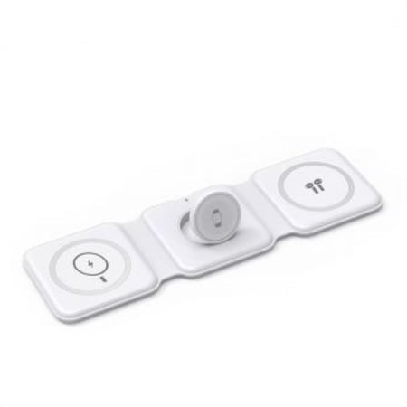 شاحن لاسلكي باور اير 15 واط  3 في 1 - ابيض من ويوو