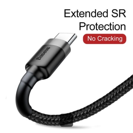 كابل Baseus Cafule Series USB-A إلى Type-C - 3A ونقل بيانات نايلون 1 م