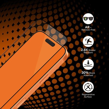 حماية شاشة ايفون 17 برو ماكس ArmorPro D30 AR مضادة للانعكاس - شفاف