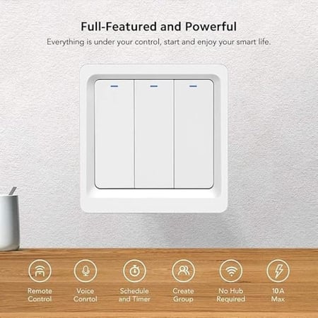 مفتاح إنارة ذكي بزر ( ثلاثي)