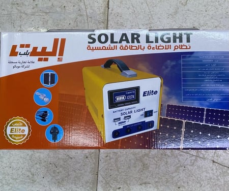 منظومة  7 امبير مع 3 لمبات اضائه وشحن للجوال