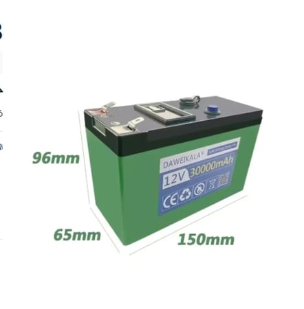 حزمة بطارية ليثيوم قابلة لإعادة الشحن 12 فولت ، 30 أمبير 15000 mh