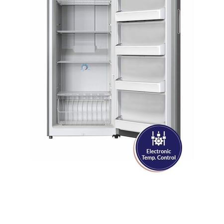 أرو خزانة تجميد قائمة 15.4 قدم مكعب، نظام نوفروست، ستانلس ستيل - RO1-550VNF