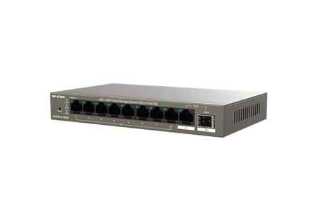 سويتش شبكة IP-COM G2210P-8-102W مُدار سحابياً 8 منافذ جيجابت PoE بقدرة 102W مع منفذ SFP