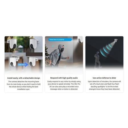 كاميرا واي فاي خارجية EZVIZ H8c Pro 3K