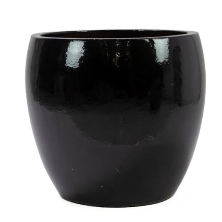 حوض فخار  اسود للنبات الطبيعية والصناعية من حديقة السوسن