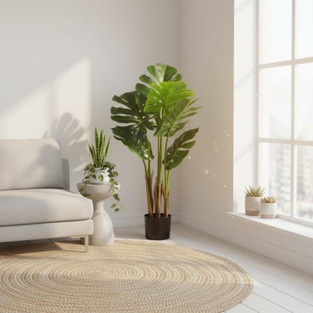 شجرة صناعية مونستيرا للديكور المنزلي والمكتبي – 120 سم