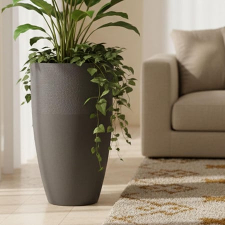 حوض فايبر رصاصي أسطواني – 3 مقاسات (L , M , S)