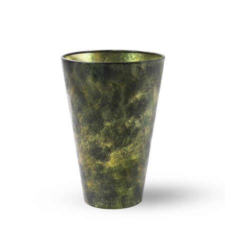 حوض حديد إسطواني – ذهبي مع زيتوني – 2 مقاسات