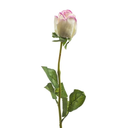 زهرة الجوري الاصطناعية 68 سم – لون كريمي مع بينك