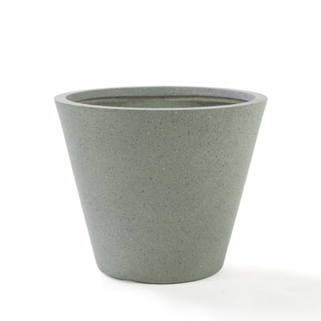 حوض فايبر اسطواني رمادي للزرع الزراعي والصناعي من حديقة السوسن