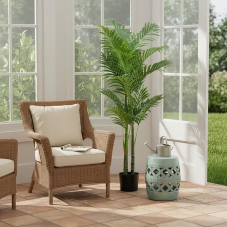 شجرة نخيل صناعية – ارتفاع 130 سم – تصميم استوائي  بلمسة طبيعية من حديقة السوسن