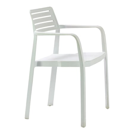 طقم جلسات خارجية 4 مقاعد مع طاولة – لون أبيض