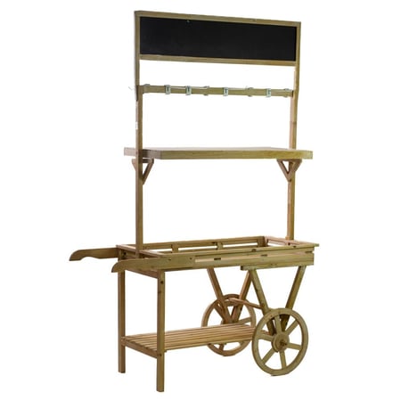 عربة خشبية ديكورية