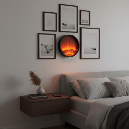 ديكور مدفأة LED من حديقة السوسن – إضاءة دافئة للزينة والديكور المنزلي