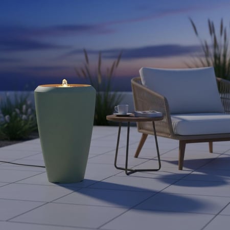 شلال بتصميم حجري من البولي إيثيلين – لون  بيج