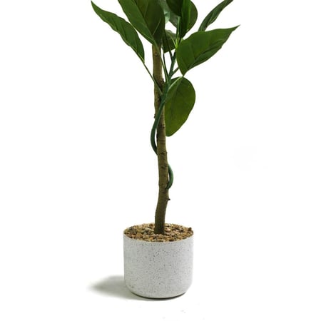 شجرة زهور الداتورا صناعية – برتقالية – تصميم  للديكور – ارتفاع 180 سم