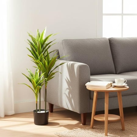 شجرة درسينا صناعية – أوراق خضراء طبيعية المظهر، متوفرة بمقاسين 90 و120 سم