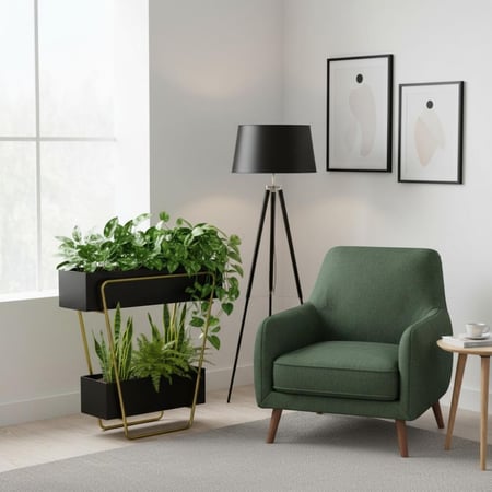 استاند حديد ذهبي بقاعدة ثنائية – 3 ألوان (أسود، رصاصي، أبيض)