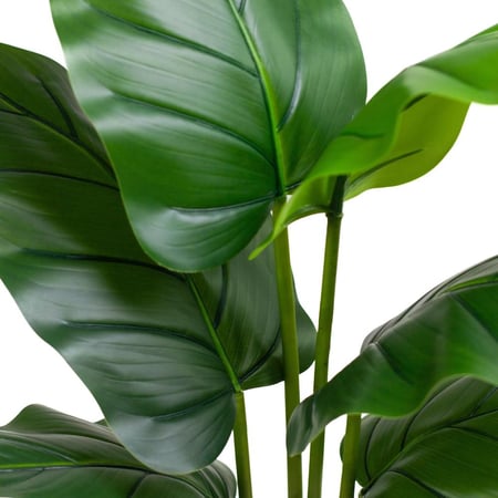 شجرة نخيل صناعية بأوراق خضراء عريضة – ارتفاع 90 سم – لمسة طبيعية للديكور الداخلي والخارجي