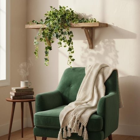 مجموعة فروع نباتية صناعي معلق – للزينة والتنسيقات الداخلية