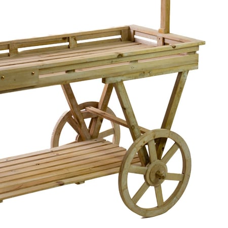 عربة خشبية ديكورية