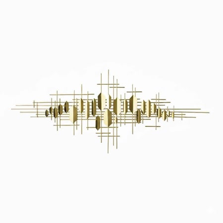 لوحات جدارية استيل ذهبي فاخرة بتصميم نيو كلاسيك | حديقة السوسن