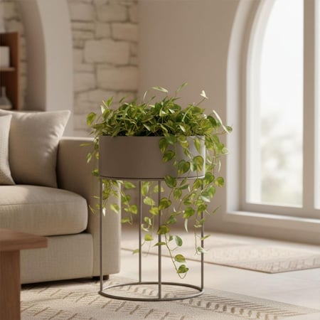 أستاند حوض حديد دائري – 3 ألوان (أزرق، رمادي، بني)