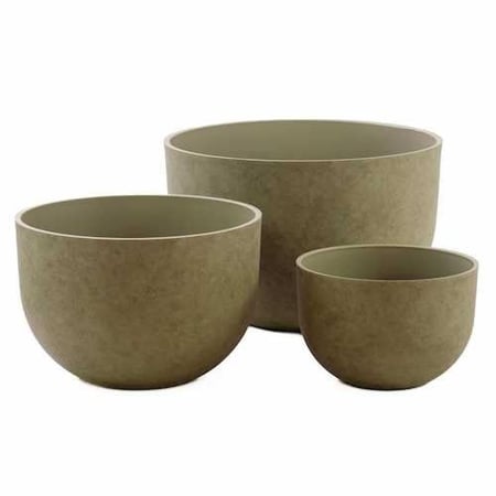 اصيص دائري بلون طيني من بلاستيك مقوى مقاوم للحرارة – تصميم  متين للنباتات والديكور