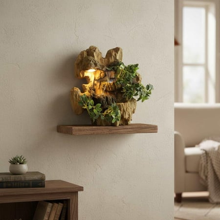 نافورة شلال جداري منزلي | نوافير وشلالات صناعية فاخرة بتصاميم مودرن