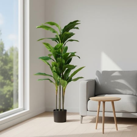 شجرة دراسينا فراغرانس صناعية - ارتفاع 120 سم - نبات الذرة الصناعي للديكور الداخلي