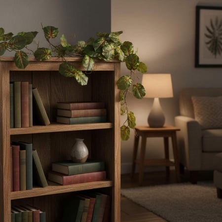 خضارات فيكوس بوميلا صناعية – أوراق خضراء بعروق صفراء 112 سم