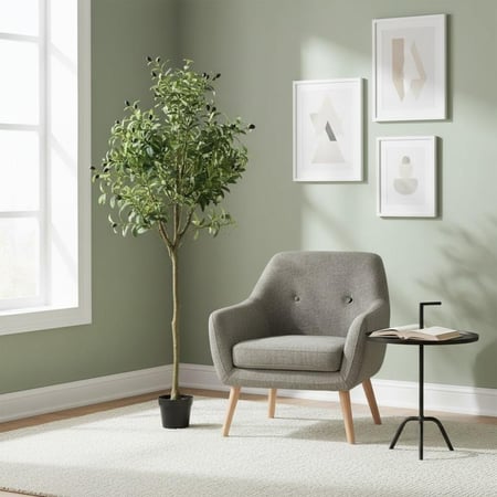 شجرة زيتون صناعية عالية الجودة - ارتفاع 160 سم - ديكور منزلي وحدائق