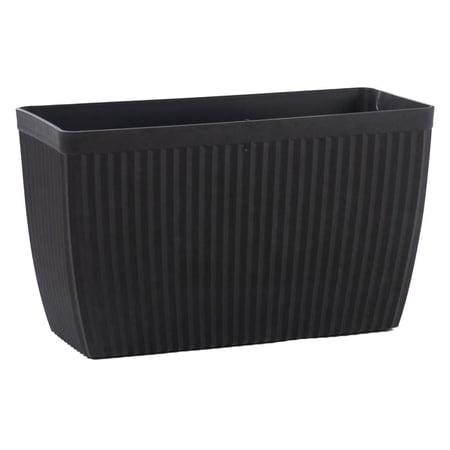 مركن حوض مستطيل بلون فحمي أسود من بلاستيك البولي إيثيلين