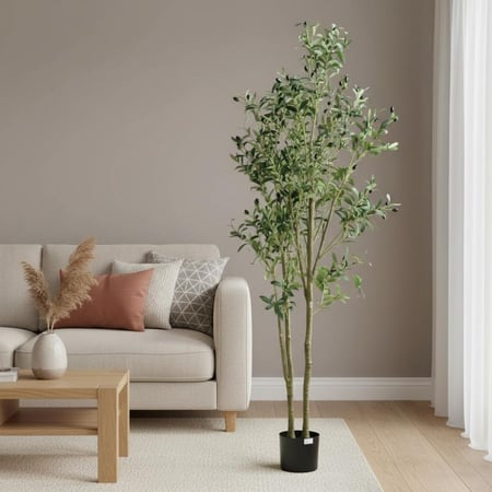 شجرة زيتون صناعية – ارتفاع 120 سم و180 سم – تصميم واقعي  للديكور الداخلي