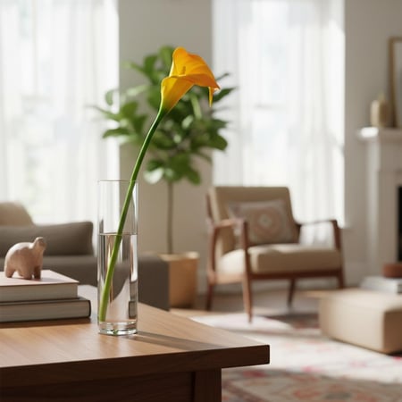 زهرة كالا صناعية صفراء – للديكور الداخلي