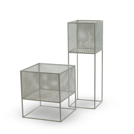 استاند حديد مربع – مقاسين (قصير وعريض / رفيع وطويل) – أبيض وأسود