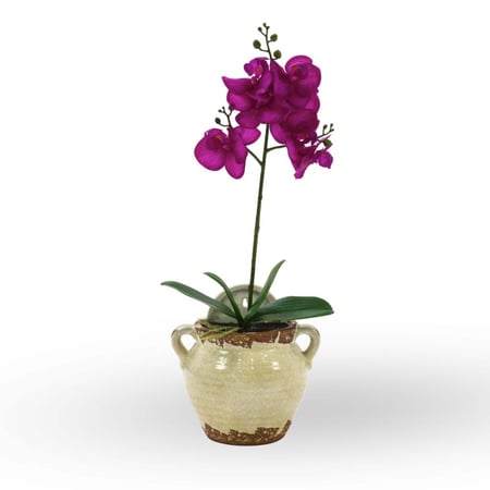 نبات ديكوري صناعي صغير مع أصيص – 3 ألوان مختلفة – من حديقة السوسن