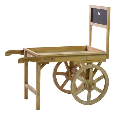 عربة خشبية ديكورية