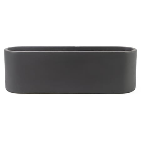 حوض فايبر أسمنتي رمادي غامق اسطواني قصير – 3 مقاسات