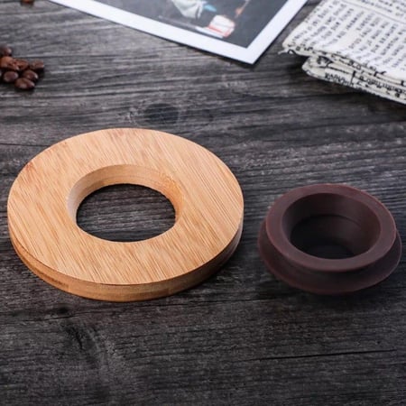 قمع تقطير V60 زجاج بلمسة خشبية - مقاس 02 | V60 Dripper