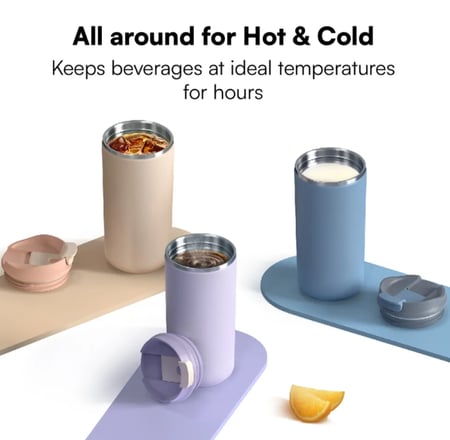 مق حافظ للحرارة بطبقة سيراميك - كوف | الوان متعددة | Coffee Mug